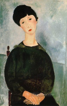 a young girl 1918 Amedeo Modigliani Oil Paintings